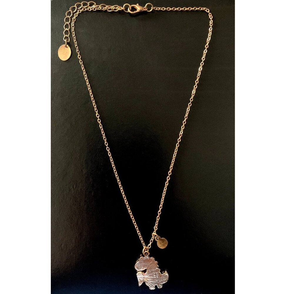 Vintage ARDENE BFF Fashion Necklace Pink Dino Pendant 15 in. + 3 in. extender - Picture 5 of 5